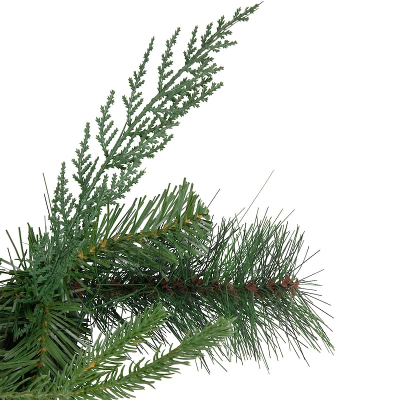 6' x 18" Mixed Pine Artificial Christmas Icicle Garland, Unlit