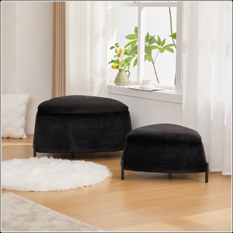 29.9"Wide 2 - Piece Upholstered Storage Ottoman Set