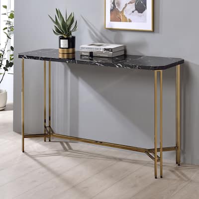 Steve Silver Dominic Faux Marble Console Table