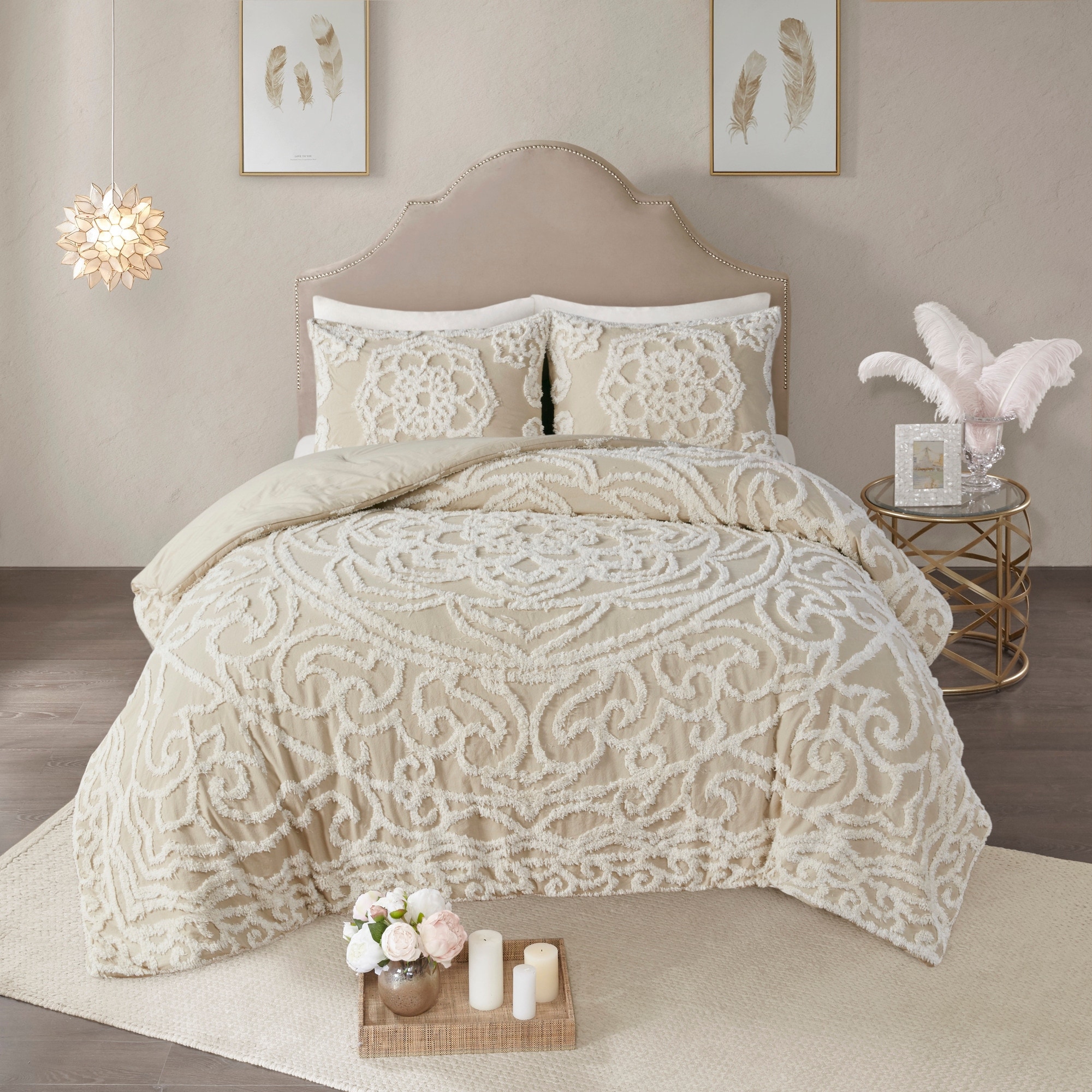 Madison Park Virginia Tufted Cotton Chenille Medallion Comforter Set - On  Sale - Bed Bath & Beyond - 21752004