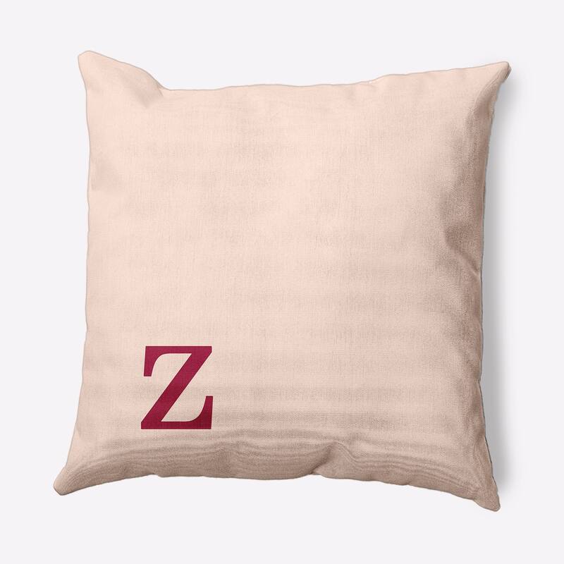 Modern Monogram Decorative Throw Pillow - 18" x 18" - z