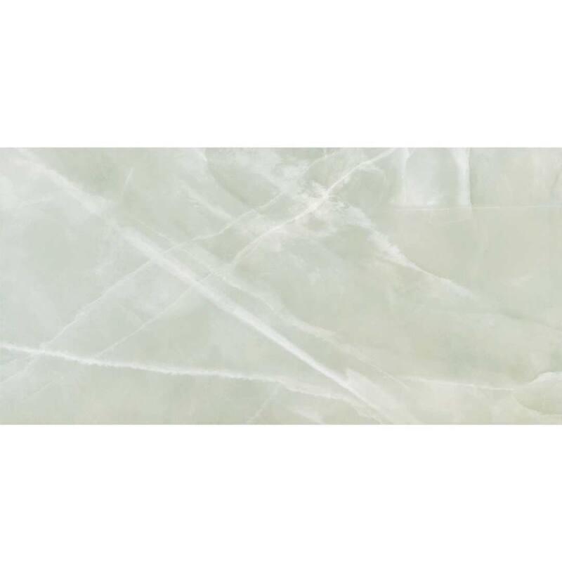 Geo Lust 12in x 24in Green Polished Porcelain Tile - Floor & Wall