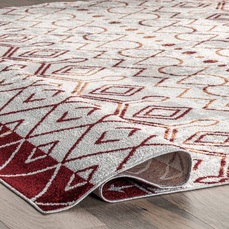 Nuloom Audrey SpinClean Machine Washable Geometric Moroccan Area Rug