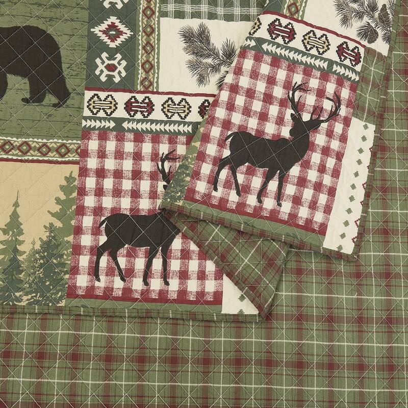 Modern Heirloom Dorset Lodge Patchwork Printed Quilt Set