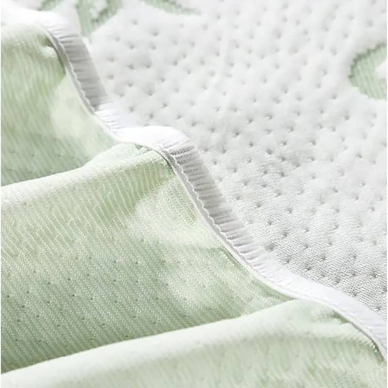 Full Size Jacquard Quilted Bamboo Mattress Pad Fitted Elastic Cover ...