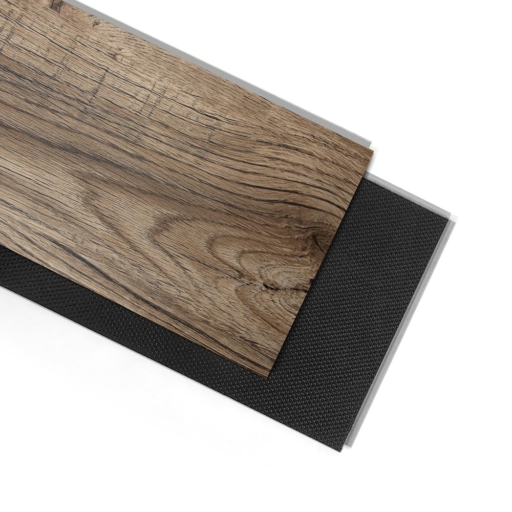 Art3d 10pcs 48"x7.2" Click-lock Wood Grain Flooring Cover 24 Sq.Ft.