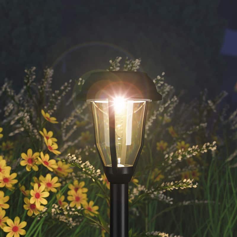 Solar Pathway Lights Outdoor Garden Warm White LED Lights 8 Pack - 8 Pack