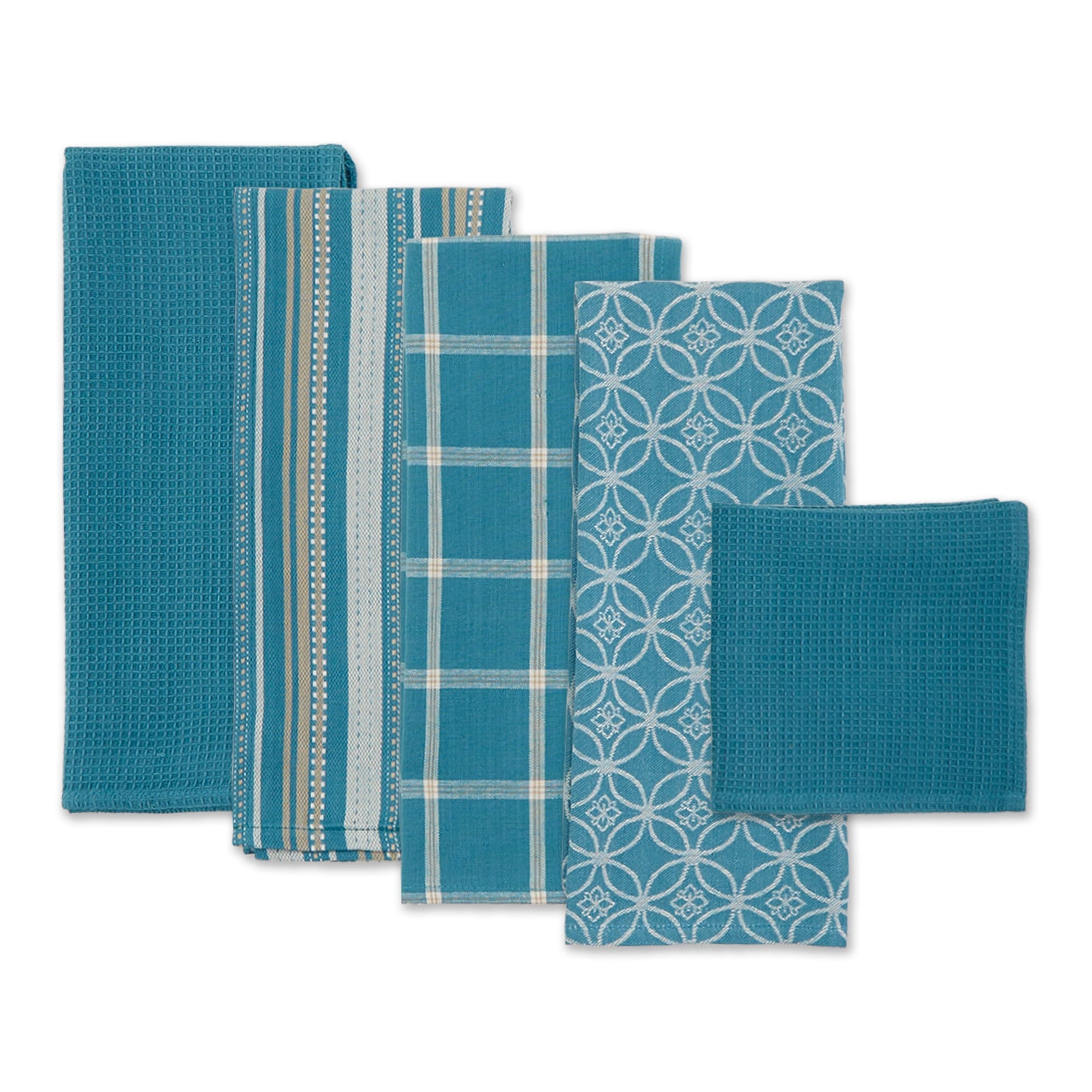 Tagltd Canyon Woven Dishtowel Set Of 4 Turquoise Dish Cloth For