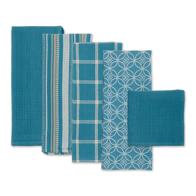 DII Assorted Kitchen Dishtowel & Dishcloths (Set of 5)