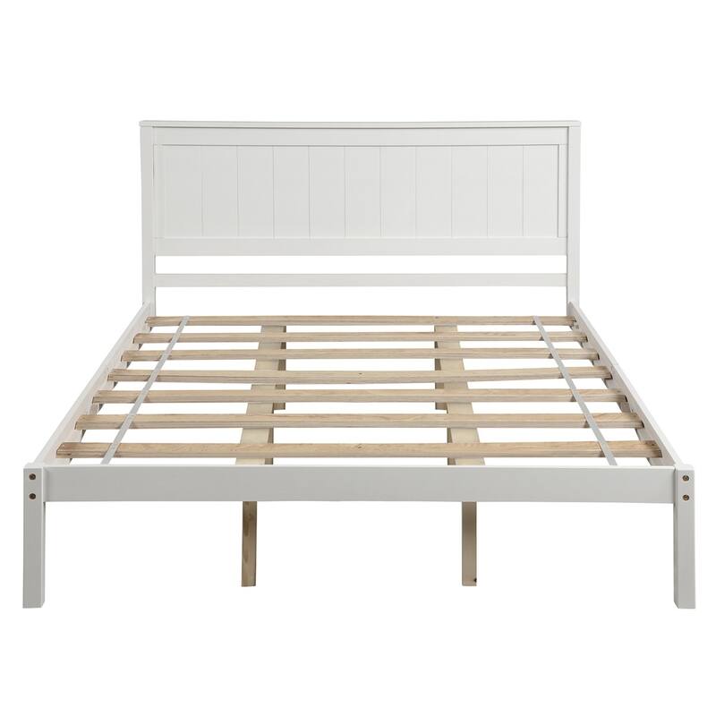 Harper & Bright Designs Wood Platform Bed with Headboard