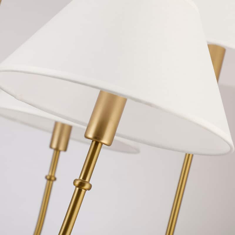 Griffin 6-Light Large Chandelier with Staggered Tail Design and Artisan Leather Accents