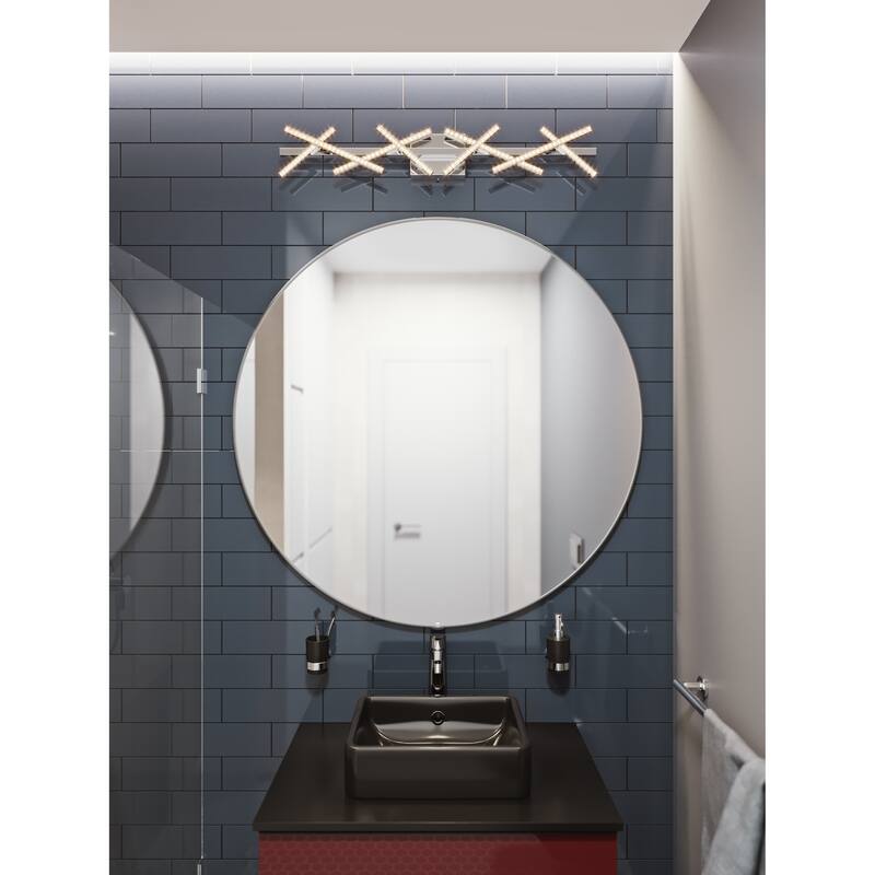 AFX Luca 8-light Polished Chrome LED Vanity - 30 Watt