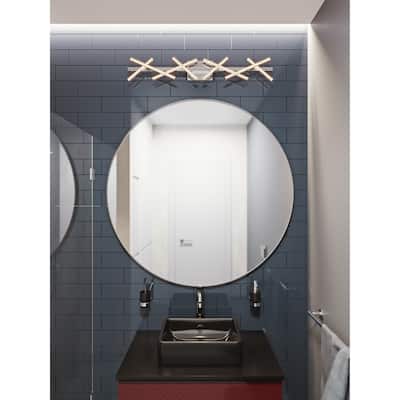 AFX Luca 8-light Polished Chrome LED Vanity
