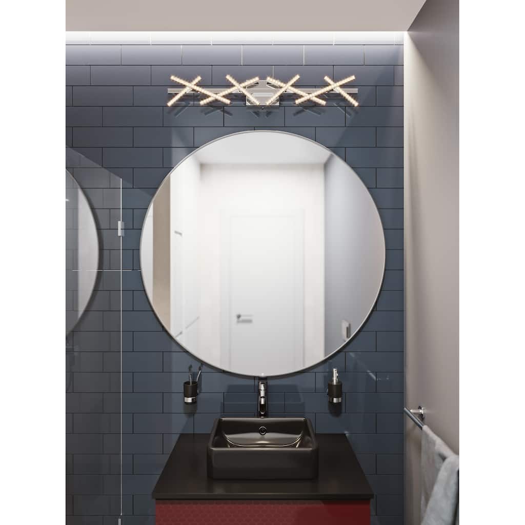 AFX Luca 8-light Polished Chrome LED Vanity