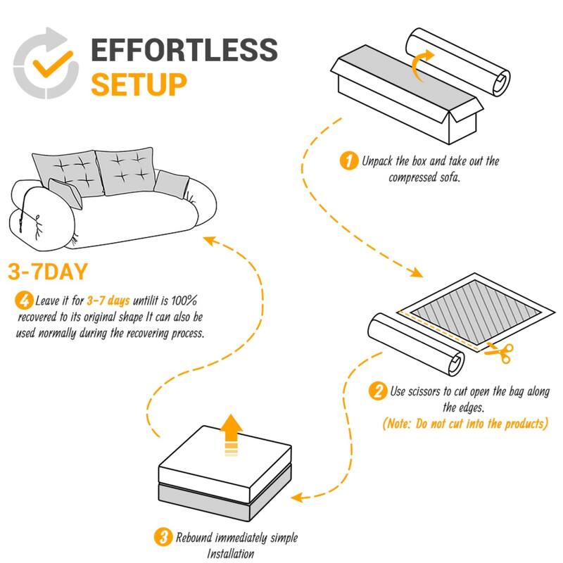 78in Wide Lazy Sofa Couch Multi Functional Foldable Sofa Bed