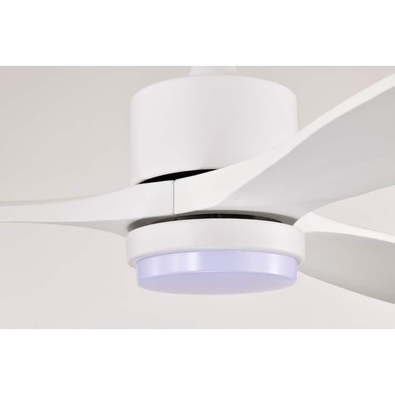 Tariq 52-inch Solid Wood and Metal Lighted Ceiling Fan with LED Lighting
