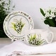 preview thumbnail 2 of 5, Lily of The Valley Bone China Cup and Saucer Set in Gift Box - 10.1 fl oz
