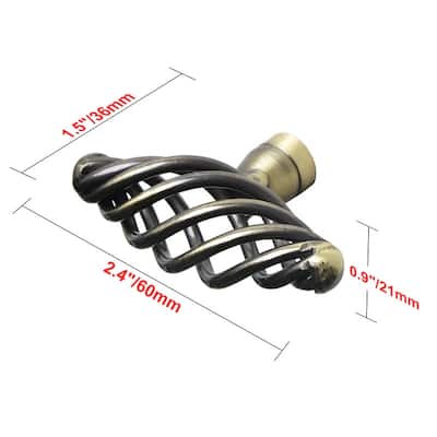 Utopia Alley Aire Cabinet Ring Pull Knob - Vintage Cabinet Antique Brass Hardware with Hand, Pull Knobs 2.4"