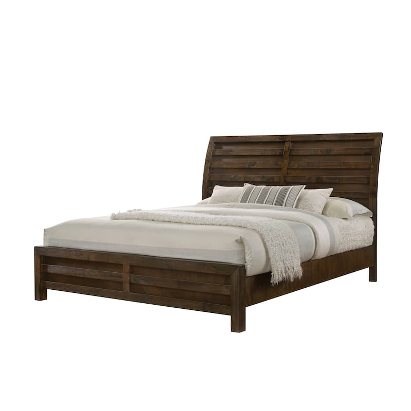 Joell 6 Piece Brown Ructic Panel Bedroom Set