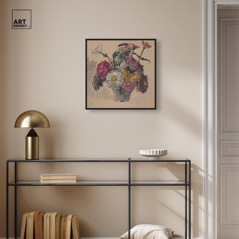 Basket of Flowers Canvas by Art Remedy
