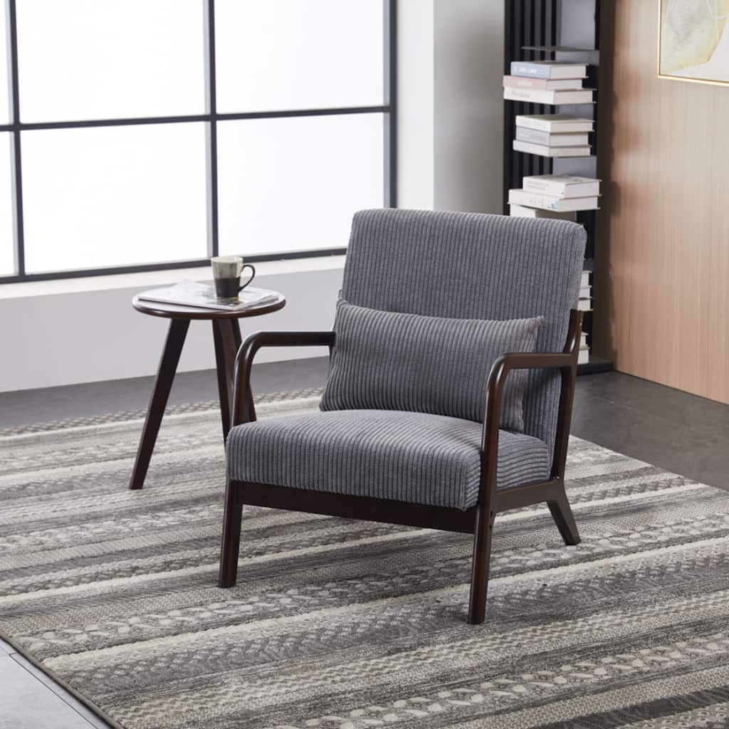 Mid-Century Modern Accent Chair&Coffee Table Set, Suitable for Living Rooms and Bedroom Relaxation Areas