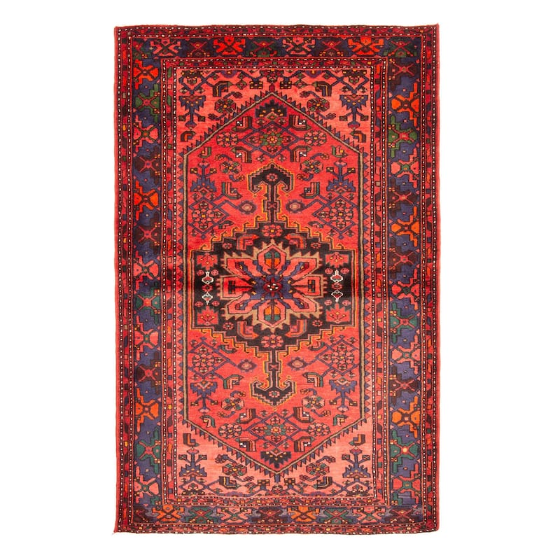 ECARPETGALLERY Hand-knotted Anadol Red Wool Rug - 4'11 x 7'7