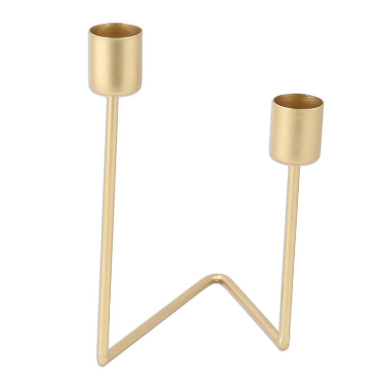Novica Handmade Golden Spark Iron Candle Holder