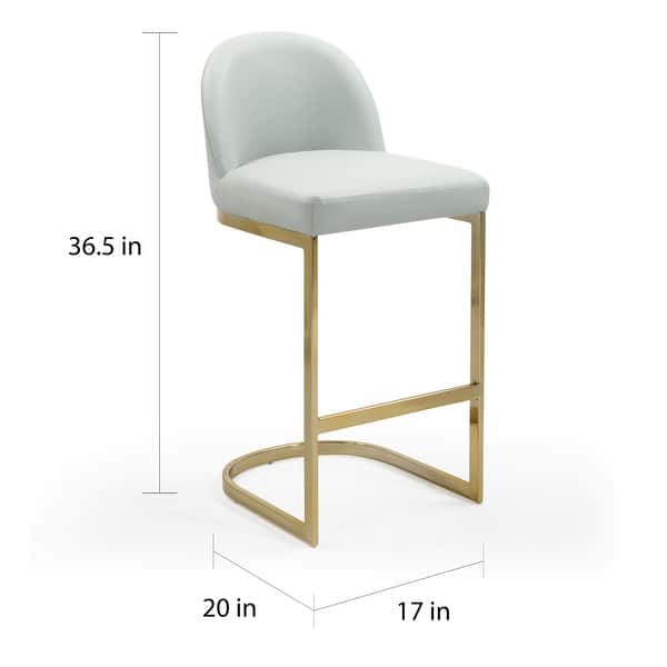 Silver Orchid Boardman PU Leather Bar Stool/Counter Stool Chair On