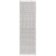 preview thumbnail 3 of 12, Hand-Woven Charleigh Cotton Area Rug 2'6" x 8' - Light Grey