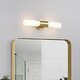 preview thumbnail 4 of 18, 2-Light 16-inch Modern/Contemporary ADA Brushed Nickel Bath Vanity Light Bar with White Opal Glass