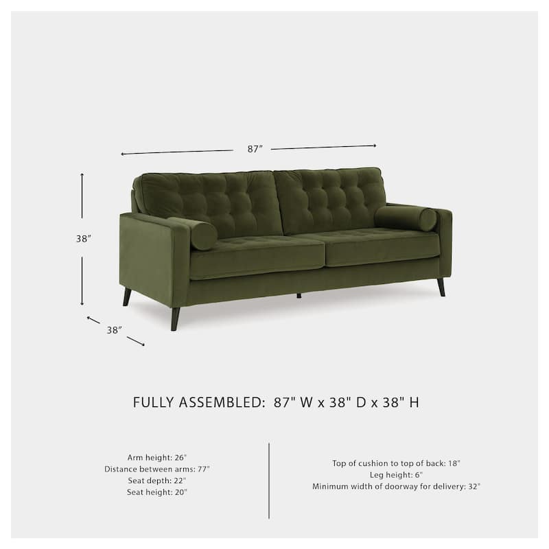 Signature Design by Ashley Reveon Lakes Green Sofa - 87" W x 38" D x 38" H