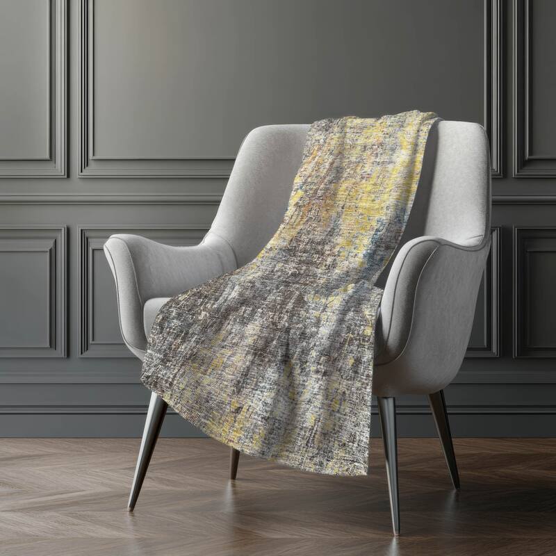 Premium Machine Washable Modern Abstract Sherpa Throw Blanket