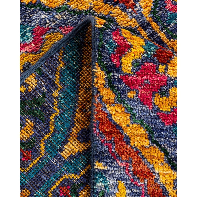 Overton Hand Knotted Wool Vintage Inspired Modern Contemporary Modern Multi Area Rug - 4' 0" x 6' 0"