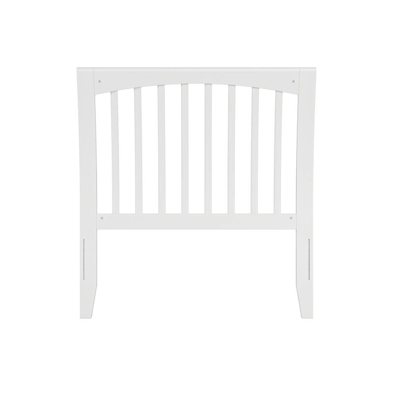 Solid Wood Headboard Sleigh Design Twin Size White Finish Bedroom Decor