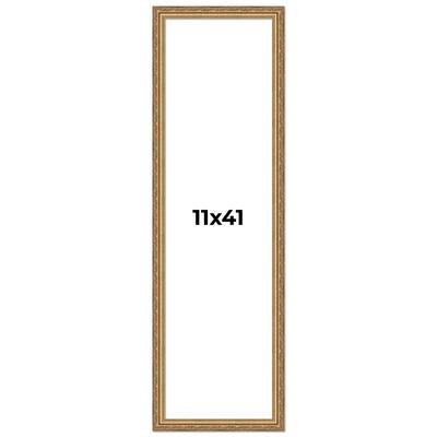 11x41 Frame Red Solid Wood Picture Frame Width 1.75 Inches | Interior Frame Depth 1 13/16 Inches