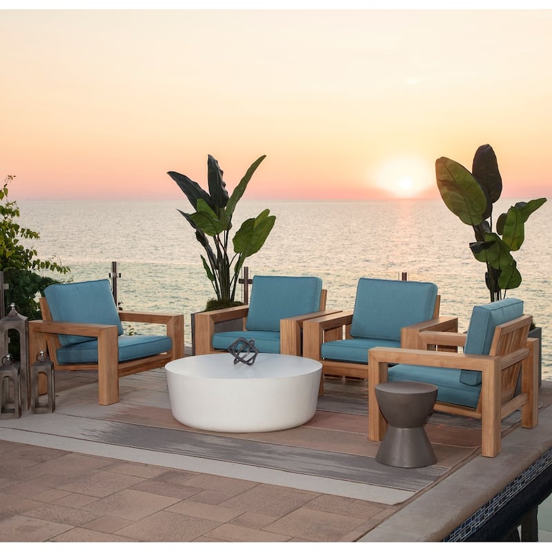 ARDEN Foam Outdoor Double Welted Deep Seat Cushion Set, 24 x 24