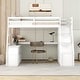 preview thumbnail 26 of 36, Twin Size Loft Bed with Desk, 2 Shelves and 7 Drawers White