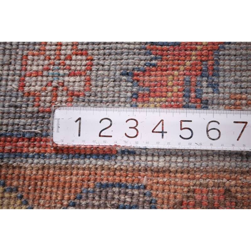 Gray Oushak Indian Area Rug Handmade Wool Carpet - 8'7"x 12'3"