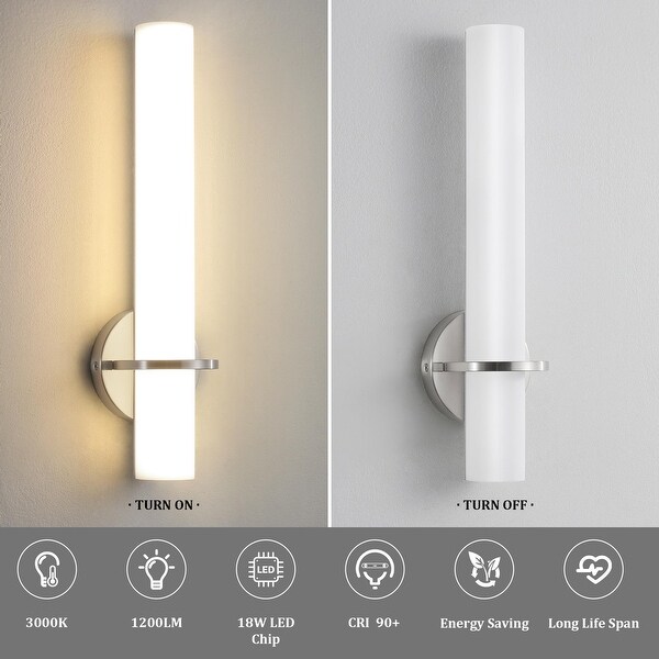 Modern Wall Sconce 2 Pack Sconce Wall Lighting Acrylic Lampshade 18in Wall Light Fixture On Sale Bed Bath Beyond 37459390