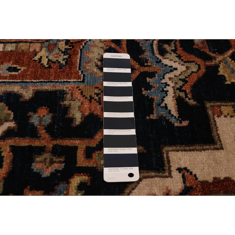 ECARPETGALLERY Hand-knotted Jules Sultane Dark Navy Wool Rug - 7'11 x 10'0