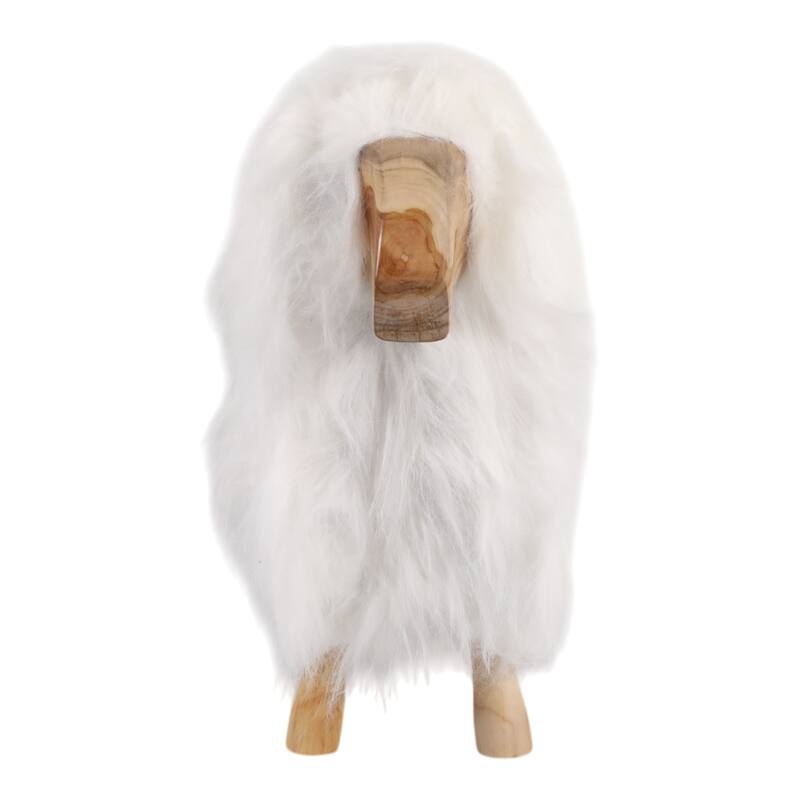 Fabric Wood Figurine with Casual Style and Decorative Wooden Accent