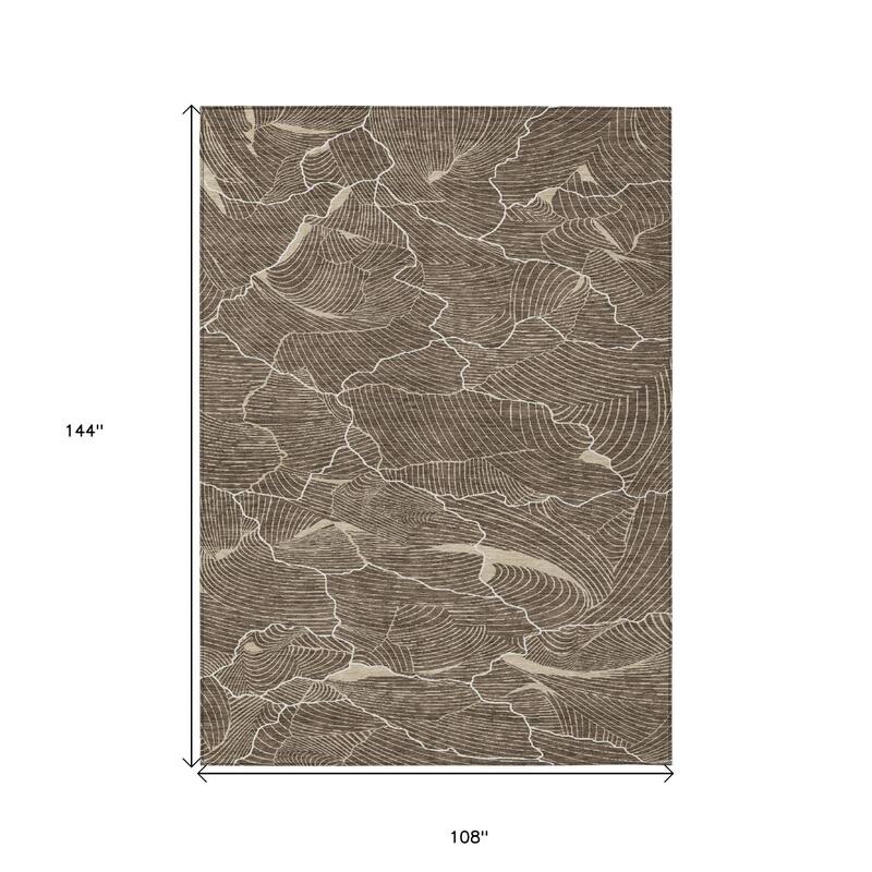 HomeRoots Abstract Transitional Rectangle Outdoor Rug