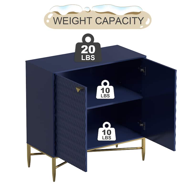 Clihome 31.5-Inch 2 Door Sideboard Locker Media Storage Cabinet/Buffet