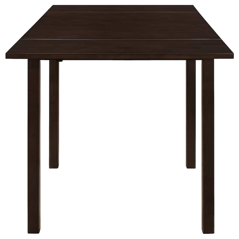 Elso 4pc Dining Set, Table w Drop Leaf, Brown, 3 Lattice Style Chair