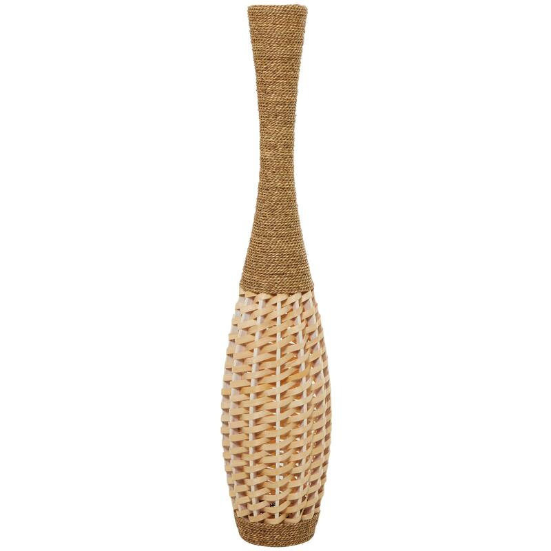 Brown Seagrass Handmade Tall Woven Floor Decorative Vase