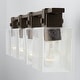 preview thumbnail 6 of 4, Graham 4-light Oil Rubbed Bronze Bath/ Vanity Fixture w/ Clear Seeded Glass