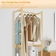 preview thumbnail 14 of 12, Bamboo Garment Rack with Clothes Rail Storage Organiser Freestanding - 21" x 13" x 66"