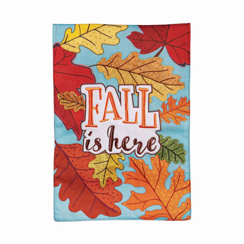 Fall Is Here Burlap Garden Flag