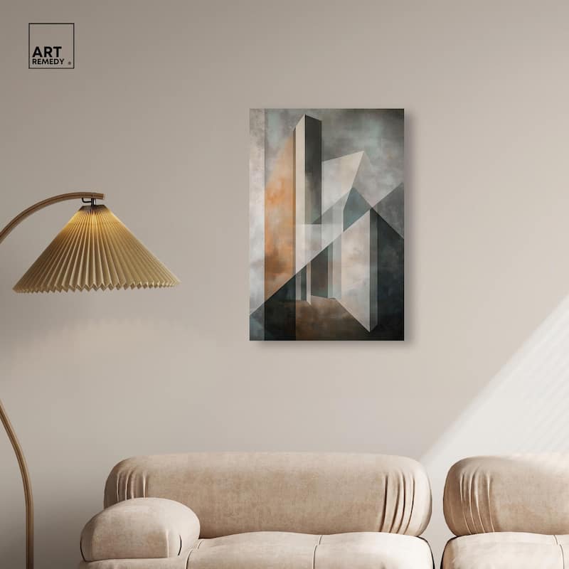 Spatial Geometry Canvas by Art Remedy, Gallery Wrapped