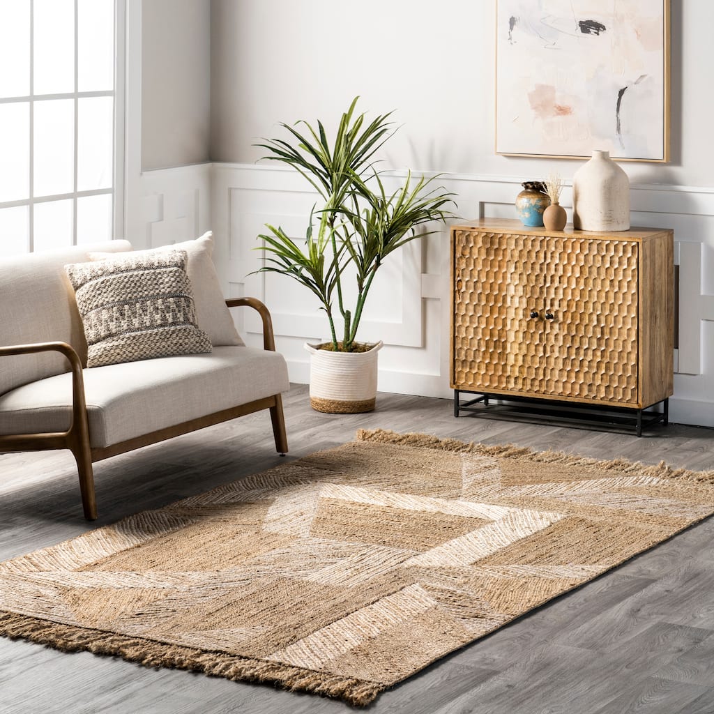 Nuloom Davina Bohemian Tasseled Jute Area Rug